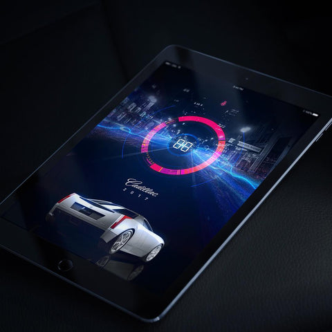 Premium automotive teaser campaign design for Cadillac featuring sophisticated brand visualization representing SirCharles.DESIGN's expertise in luxury automotive marketing and high-end brand communication