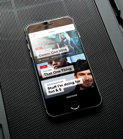Social streaming mobile application with content discovery interface representing SirCharles.DESIGN's entertainment platform design expertise for enhanced user engagement and community building