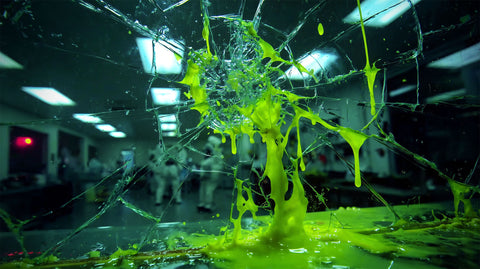 SHATTER 100 neon shattered-glass impact preview