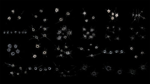 SHATTER 100 grouped bullet-impact texture preview