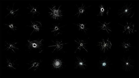 SHATTER 100 cracked-glass fracture texture library