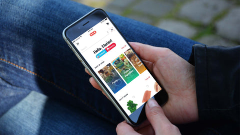 Intelligent grocery shopping mobile application with behavioral learning interface and personalized product recommendations representing SirCharles.DESIGN's behavioral analytics design for H-E-B that converts shopping cart abandonment into competitive advantage through deep personalization and predictive user experience